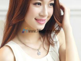 9.9元包邮,s925银项链女锁骨链幸福五瓣花吊坠 速抢~~