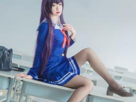 蓝色制服长腿黑丝美女霞之丘诗羽学姐图片合集