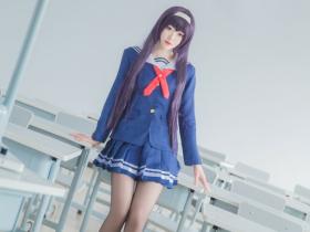蓝色制服长腿黑丝美女霞之丘诗羽学姐图片合集