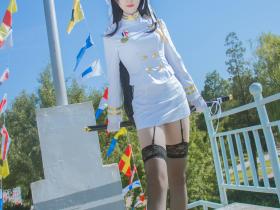 碧蓝航线御姐獒犬性感蕾丝边黑丝吊带袜小姐姐Cosplay美女图片