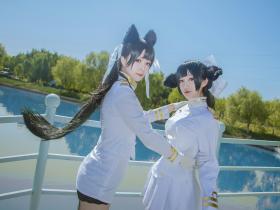 碧蓝航线御姐獒犬性感蕾丝边黑丝吊带袜小姐姐Cosplay美女图片
