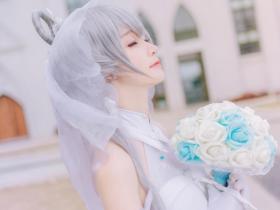 洛天依花嫁性感白丝美腿cosplay图片福利合集