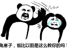 熊猫头爸比生气了微信QQ斗图表情包图片