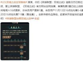 《英雄联盟:双城之战》全球首映 每周六16点更新